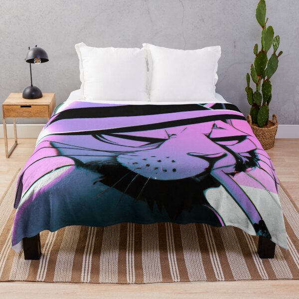 Item preview, Bruno the Cat, twilight hours (Synthwave) designed and sold by thecatandkettle.