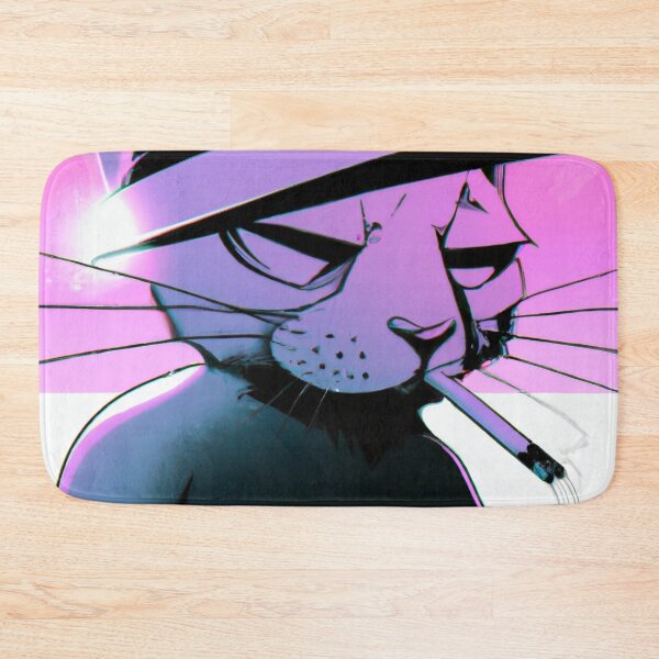 Item preview, Bruno the Cat, twilight hours (Synthwave) designed and sold by thecatandkettle.