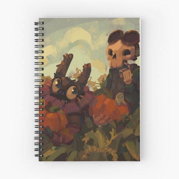 Item preview, Gato y calavera de calabaza designed and sold by oop4g.