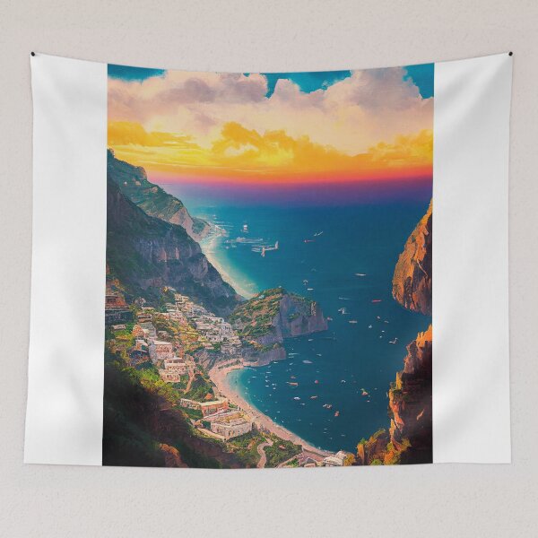 Item preview, Positano Amalfi Italy Sunset designed and sold by devath.