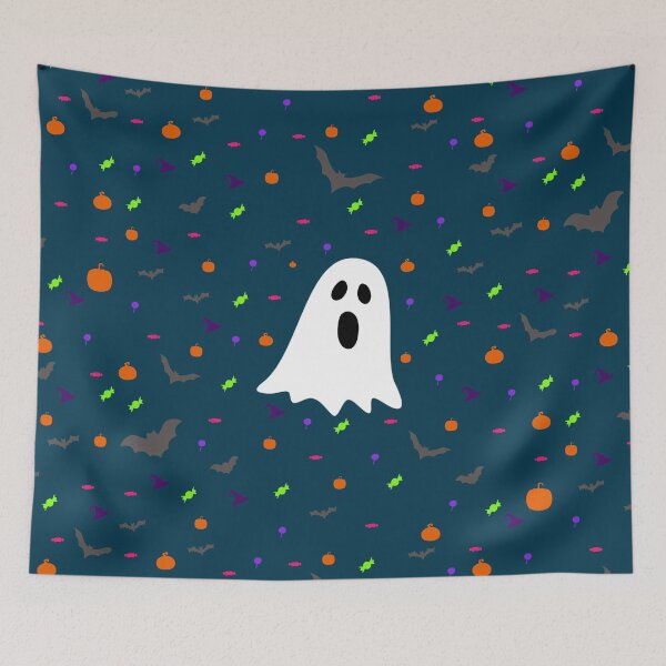 Item preview, Ghostly Halloween candy pattern designed and sold by Smiley-10.