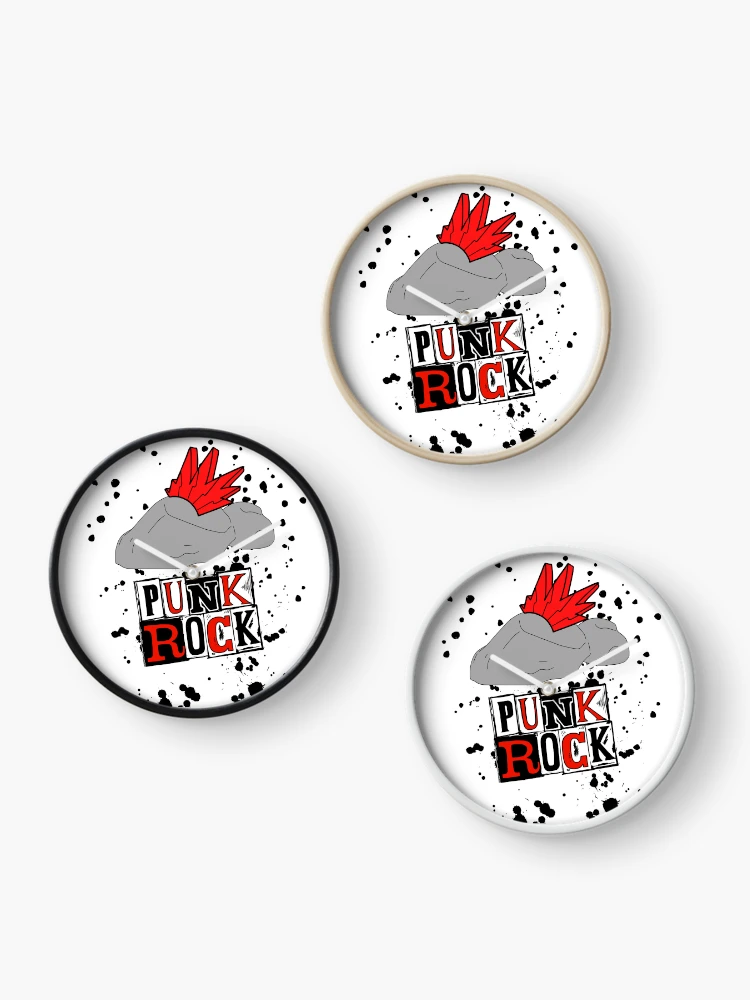 Thumbnail 3 of 4, Clock, PUNK ROCK designed and sold by OlgaBDesign.