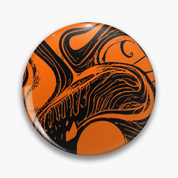 Item preview, Halloween Orange and Black Abstract Swirl Design designed and sold by HalloweenThings.