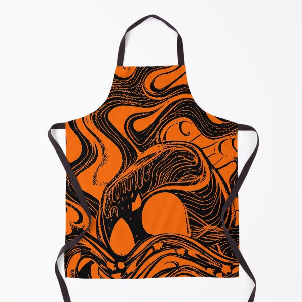 Item preview, Halloween Orange and Black Abstract Swirl Design designed and sold by HalloweenThings.
