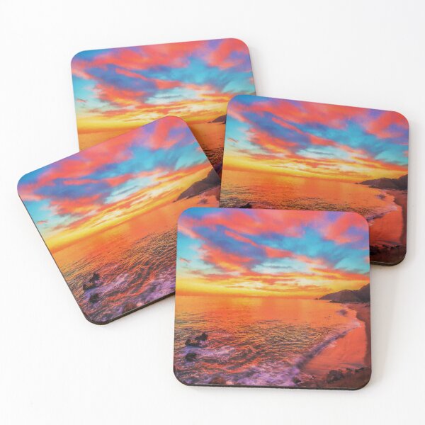 Item preview, Malibu Leo Carrillo Beach Sunset, Malibu Point Dume Coast Aesthetic, Sunset Malibu Beach Aesthetic Wallpaper, Malibu California Aesthetic Sunset Beach designed and sold by Paintcorner.