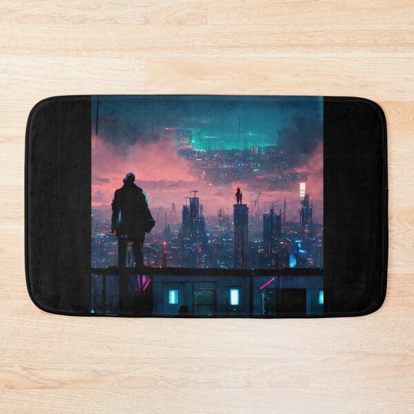 Item preview, Man overlooking a futuristic city - best selling  designed and sold by Aditya Bhole.