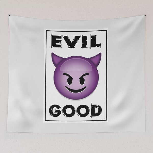 Item preview, Evil - Good Emoji designed and sold by SimonSay.