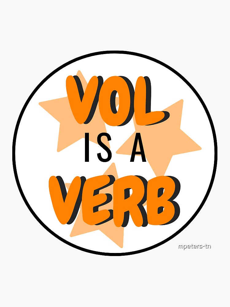 vol-is-a-verb-sticker-for-sale-by-mpeters-tn-redbubble