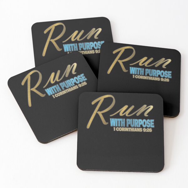 Item preview, Run With Purpose 1 Corinthians 9 26 Christian Running Inspirational Christ Scripture Gift designed and sold by Countrysmart.