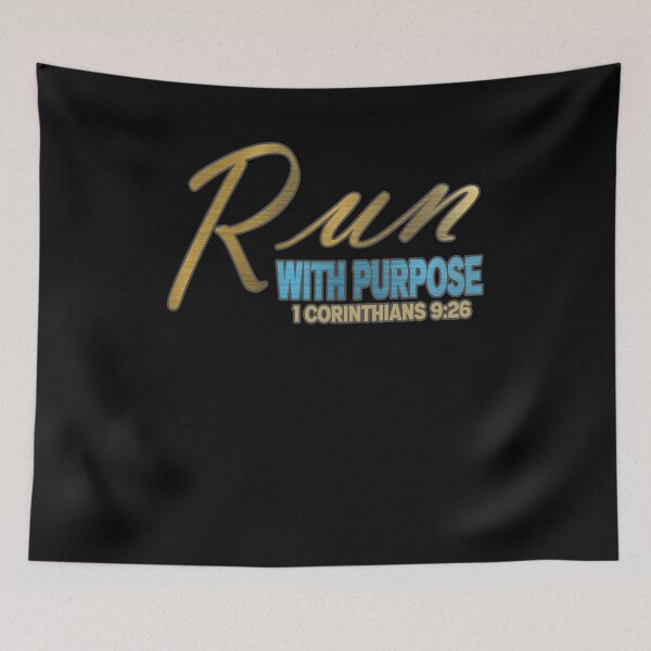 Item preview, Run With Purpose 1 Corinthians 9 26 Christian Running Inspirational Christ Scripture Gift designed and sold by Countrysmart.