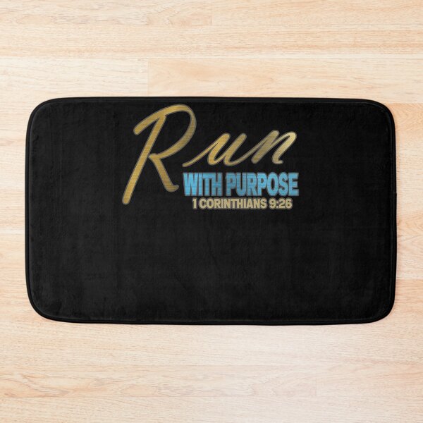 Item preview, Run With Purpose 1 Corinthians 9 26 Christian Running Inspirational Christ Scripture Gift designed and sold by Countrysmart.