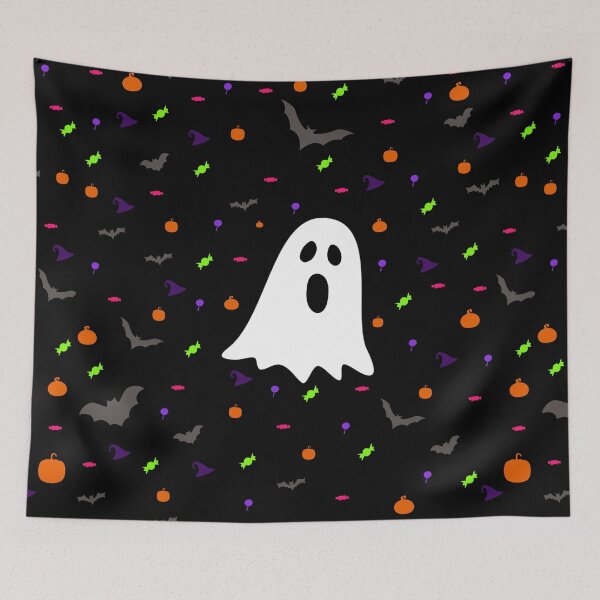 Item preview, Ghostly Halloween candy pattern designed and sold by Smiley-10.