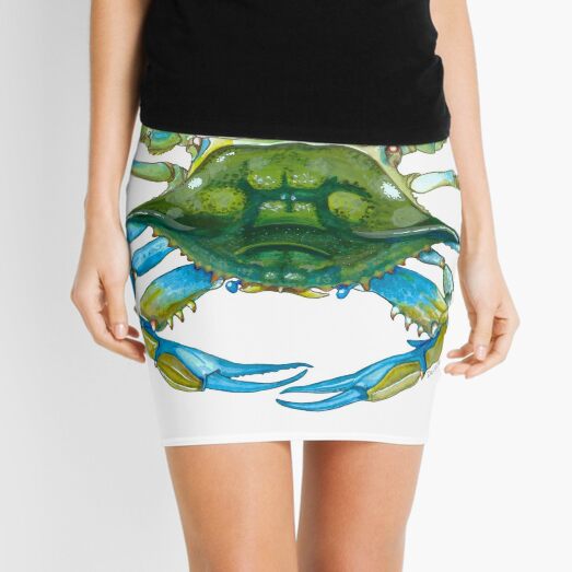 Watercolor Crab Mini Skirt