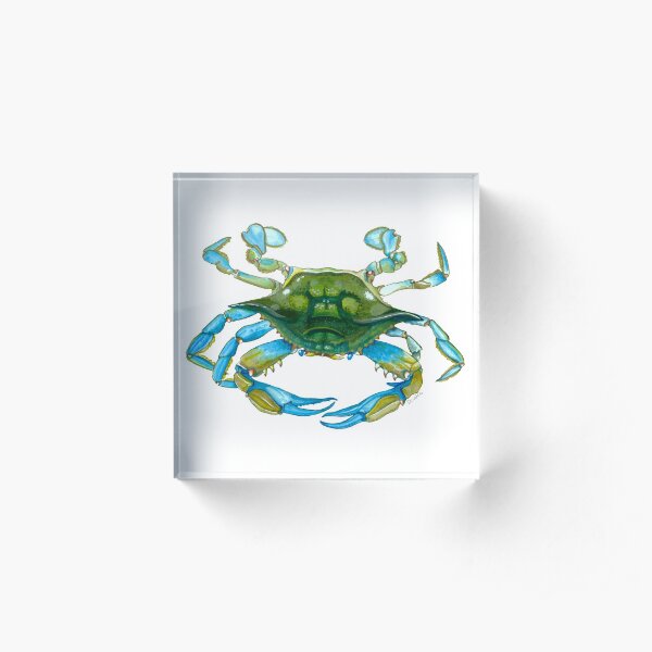 Watercolor Crab Acrylic Block