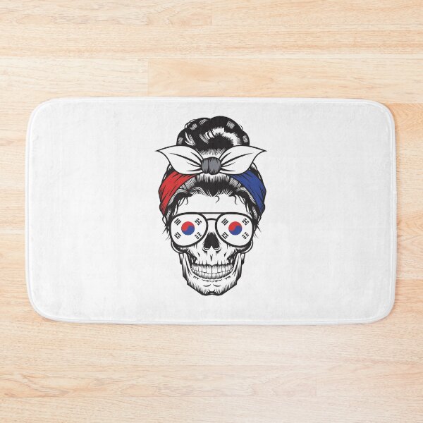 Item preview, Skull Mom Corea del Sur Vidrio y diadema Diseño de bandera Pegatinas y camisetas designed and sold by Yassin  KM.