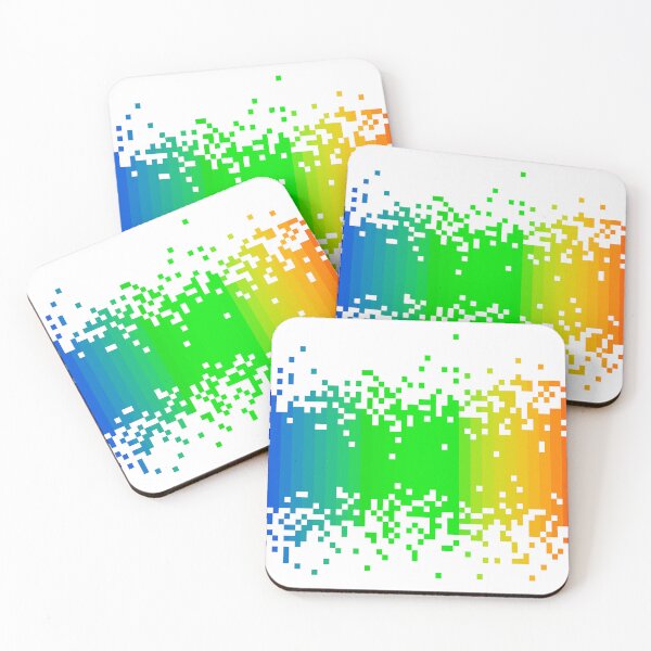 Item preview, Spectrum rainbow colors fading pixel square modern abstract designed and sold by UDDesign.