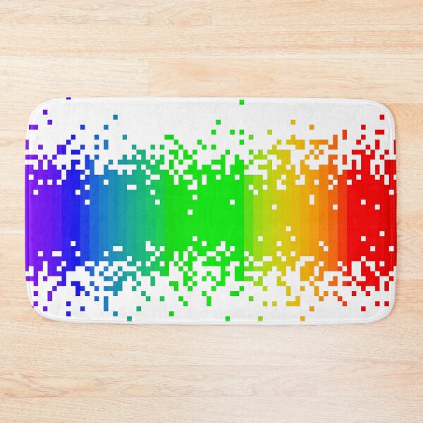 Item preview, Spectrum rainbow colors fading pixel square modern abstract designed and sold by UDDesign.