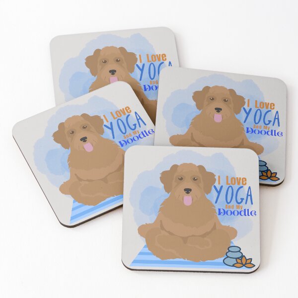 Item preview, Yoga Doodle Dog in Yoga Pose, I love Yoga and my Doodle Design designed and sold by tranquilbeach.