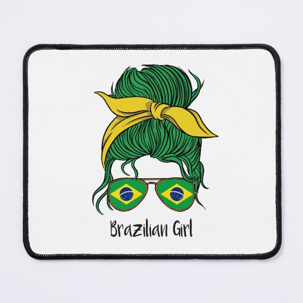 Item preview, Brazilian Girl Pride Retro Flag Hair designed and sold by MrEddie10.