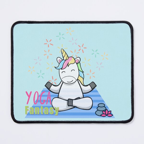 Item preview, Unicorn with Sparkles in Yoga Pose, I love Yoga and my Unicorn Fantasy Design designed and sold by tranquilbeach.