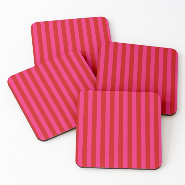 Item preview, Red Pink Vertical lines/stripes- Throw blanket & pillows designed and sold by ZoesAttic.