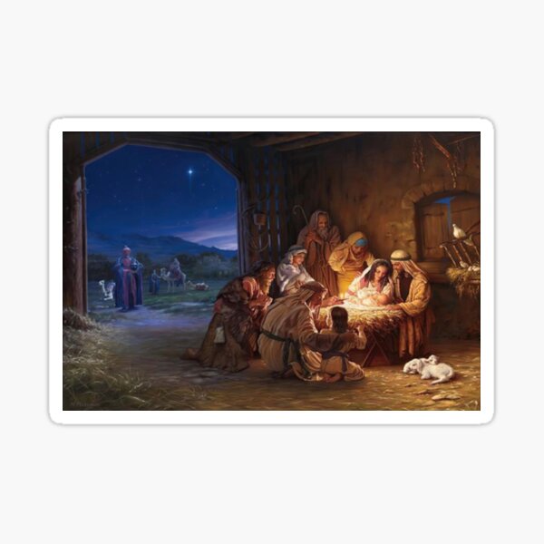 Item preview, Baby Jesus in the Manger designed and sold by Rowena Jones.