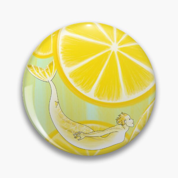 Item preview, Lemonade lemon shark mermaid designed and sold by KalNatArt.