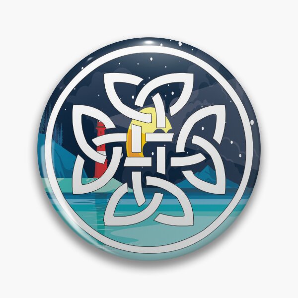 Item preview, Lighthouse At Night Inside A Celtic Knot designed and sold by damonasplace.
