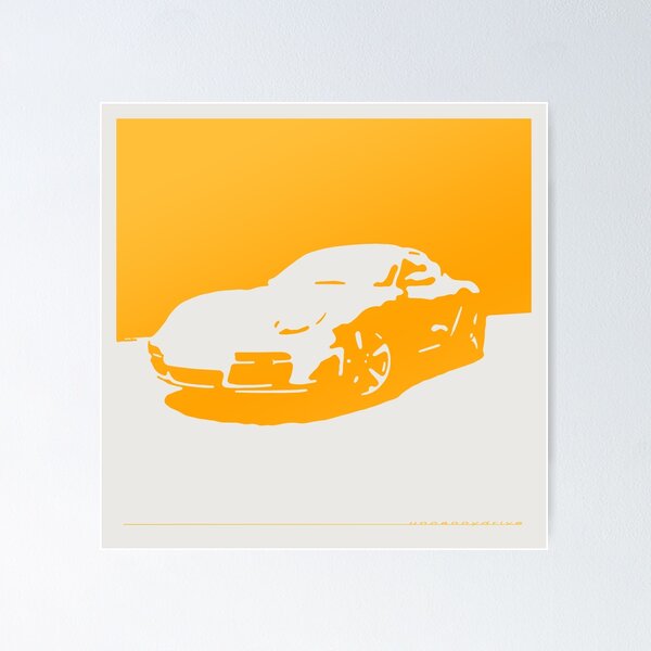 Item preview, Porsche Cayman S - Yellow on White designed and sold by uncannydrive.