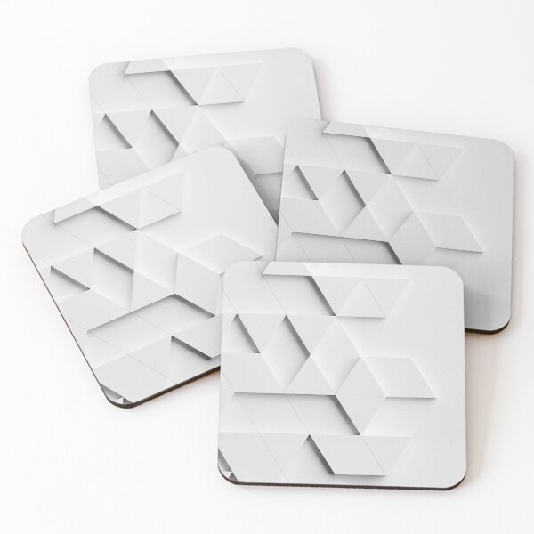 Item preview, Random shifted white triangle background wallpaper pattern designed and sold by UDDesign.