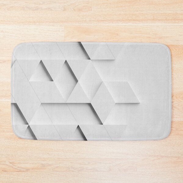 Item preview, Random shifted white triangle background wallpaper pattern designed and sold by UDDesign.