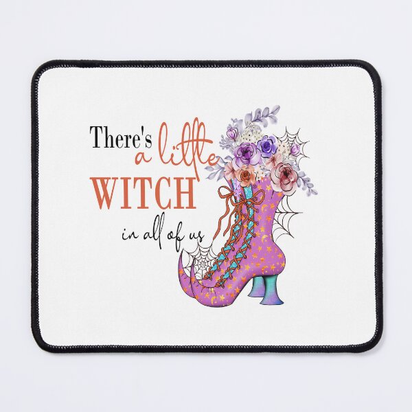 Item preview, There's A Little Witch In All of Us Floral Halloween Witch Boot Design designed and sold by Tonya51.