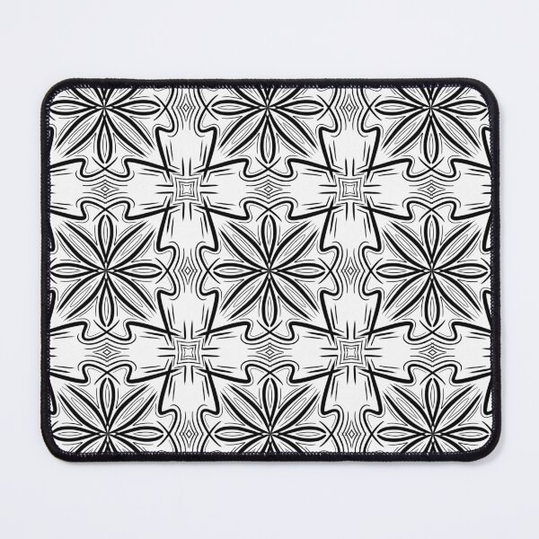 Item preview, Black and White, unique hand drawn geometric repeating pattern - WelshDesigns designed and sold by welshdesigns.