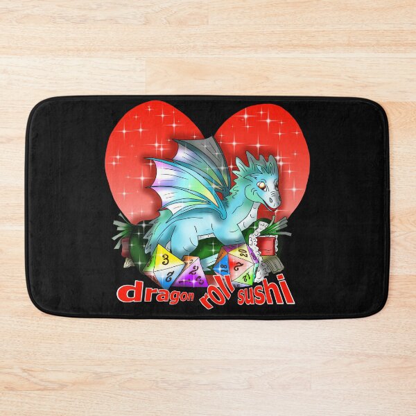 Item preview, dragon roll sushi with dnd dice designed and sold by CuisineCat.