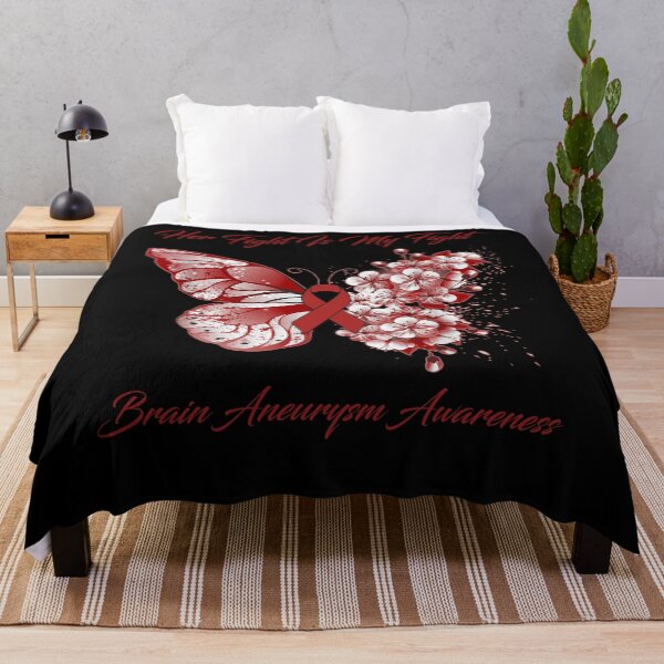 Item preview, Her Fight Is My Fight Brain Aneurysm Awareness Butterfly Ribbon Gifts designed and sold by Adropine.