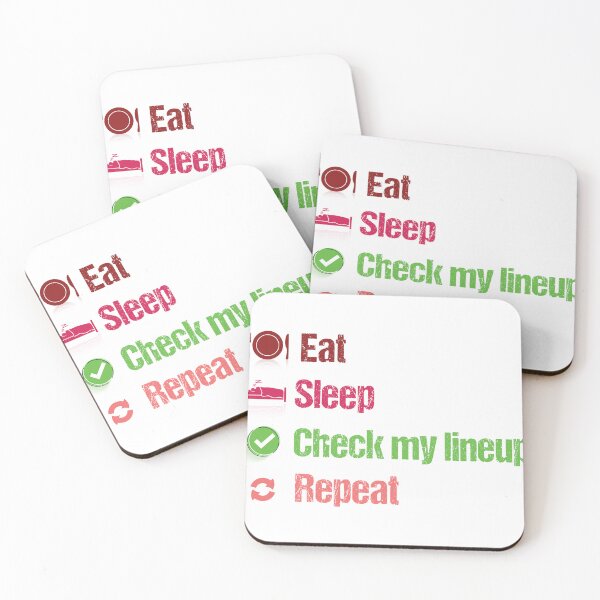 Item preview, Eat Sleep Check My Lineup Repeat fantasy football fantasy basketball designed and sold by Luxe-Art.