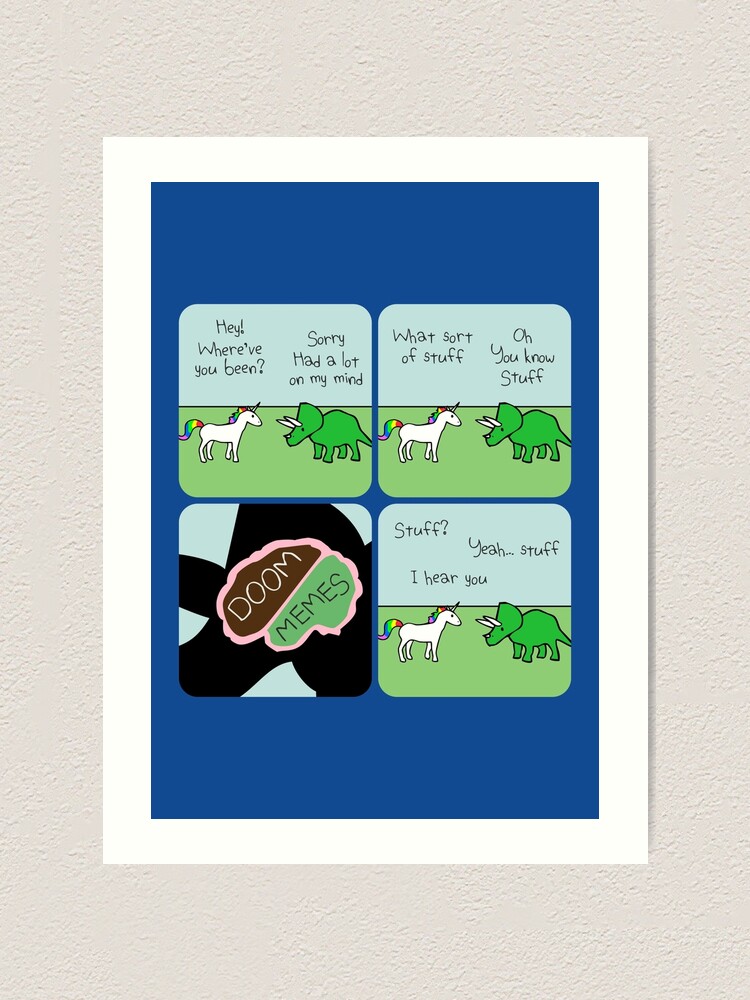 Alternate view of Doom & Memes (Horned Warrior Friends) Art Print