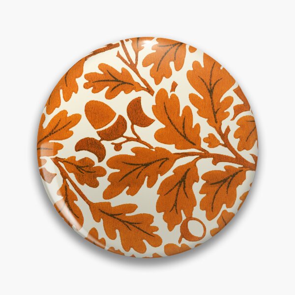 Item preview, William Morris Oak Leaves, Rust Orange and Cream  designed and sold by Marymarice.