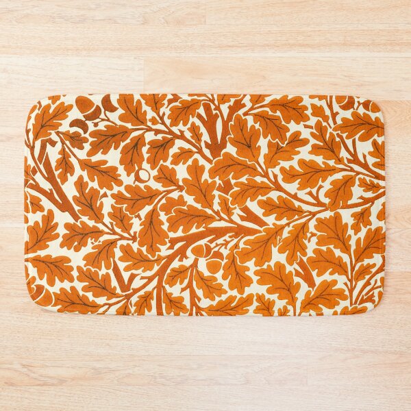 Item preview, William Morris Oak Leaves, Rust Orange and Cream  designed and sold by Marymarice.