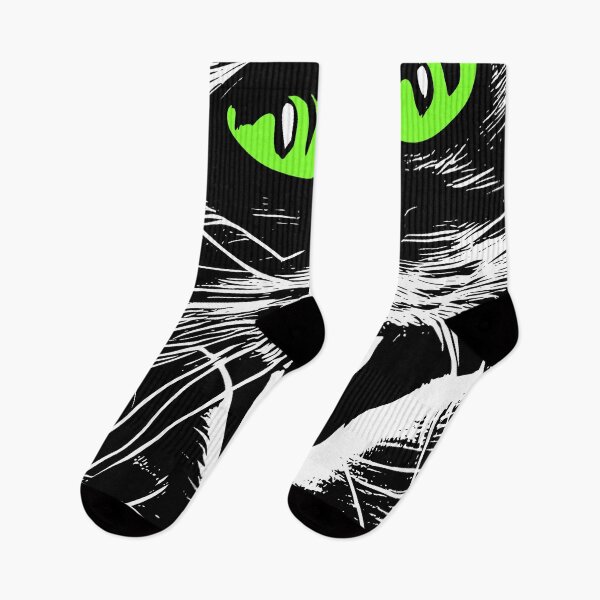 Item preview, Halloween Black Cat with Green Eyes  designed and sold by HalloweenThings.