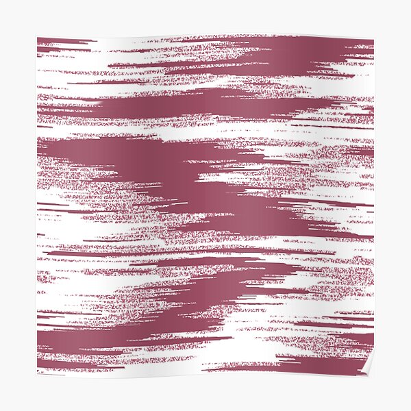 VHS Static Noise Abstract Landscape Dusty Rose Poster