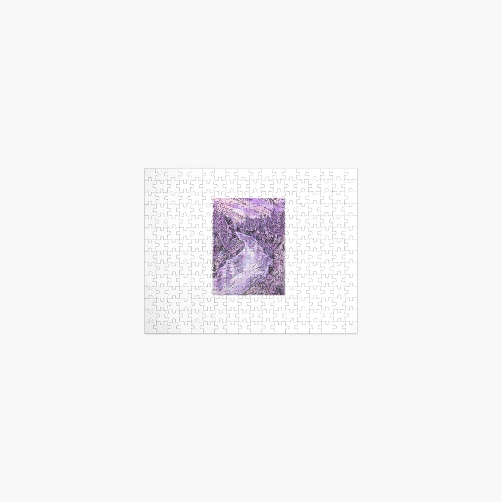 Purple Forest Stream Jigsaw Puzzle