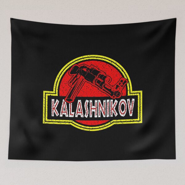 Item preview, Jurassic AK47 Avtomat Kalashnikova 1947 - Retro Badge Dinosaur Patch Logo - AK 47 designed and sold by Warhawk Designs.