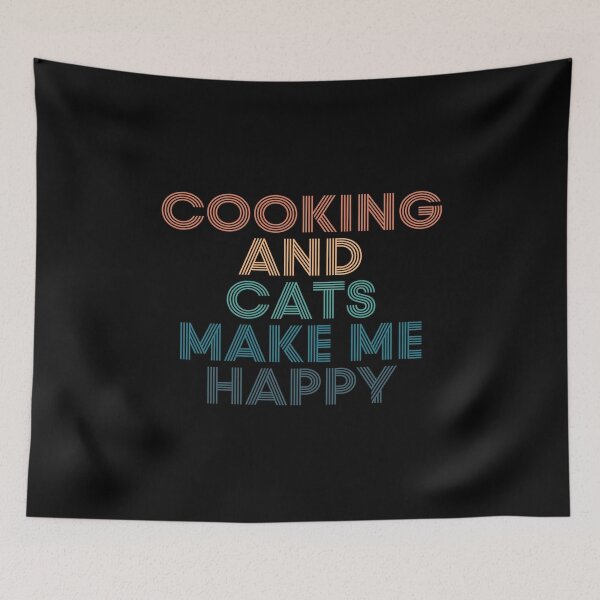 Item preview, Cooking And Cats Make Me Happy- Gift for Cooking & Cats Fans designed and sold by kindxinn.