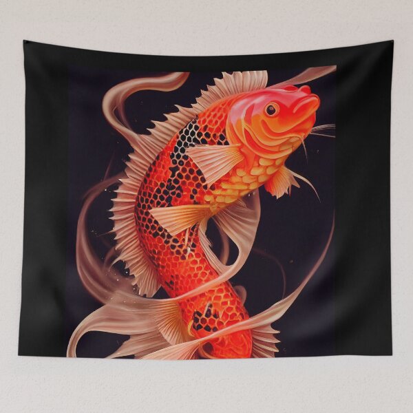 Item preview, Koifish in vivid red designed and sold by Myriam Iart.