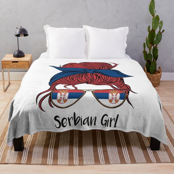 Item preview, Serbian Girl Retro Republic Of Srbija Pride Flag  designed and sold by MrEddie10.