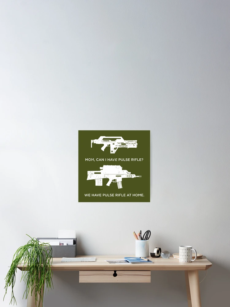 Thumbnail 2 of 3, Poster, Pulse Rifle at Home designed and sold by CCCDesign.