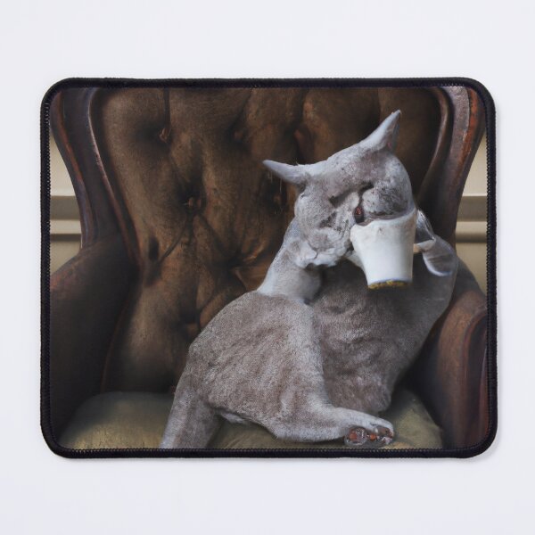 Item preview, Ike the Cat, lounging with tea (Renaissance) designed and sold by thecatandkettle.