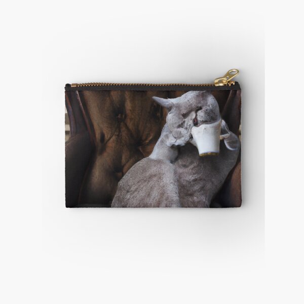 Item preview, Ike the Cat, lounging with tea (Renaissance) designed and sold by thecatandkettle.