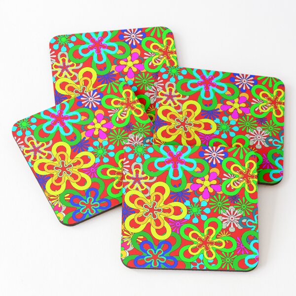 Item preview, Retro Neon Colors Flowers, Hippy Flowers designed and sold by MyArt23.